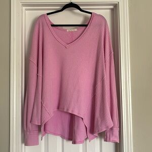 Free People Waffled long sleeve